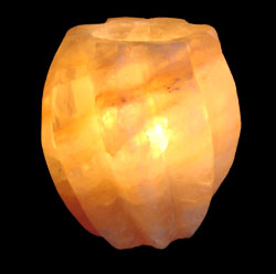 crafted flame shape salt candle holder